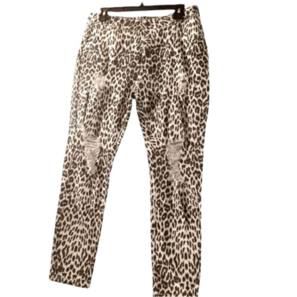 Cynthia Rowley Pocketed Leopard print leggings 6 - Picture 1 of 6